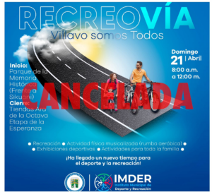 RECREOVIA CANCELADA