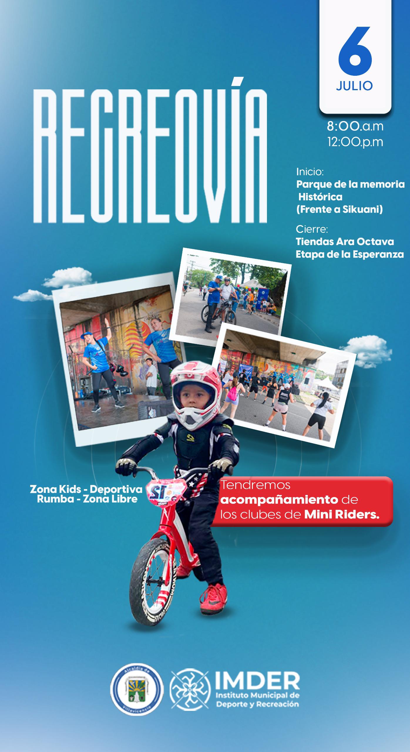 Acompañanos este Proximo Domingo en la Recreovia.
